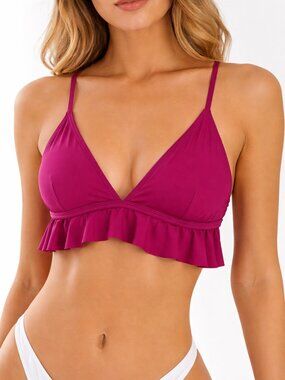 Cupshe Ruffle Peplum Bikini Top